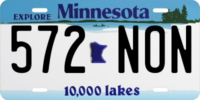 MN license plate 572NON