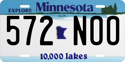 MN license plate 572NOO
