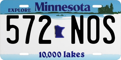 MN license plate 572NOS