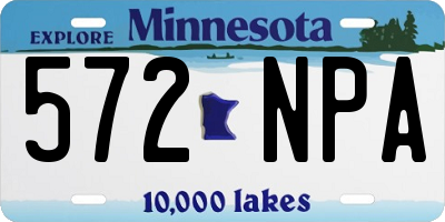 MN license plate 572NPA