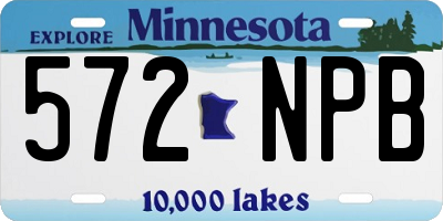 MN license plate 572NPB