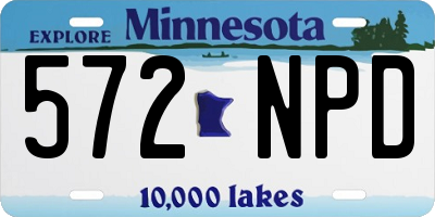 MN license plate 572NPD