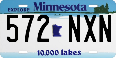 MN license plate 572NXN