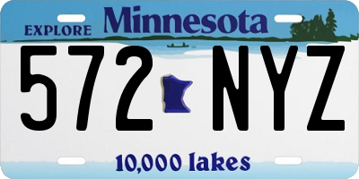 MN license plate 572NYZ