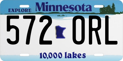 MN license plate 572ORL