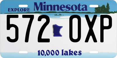 MN license plate 572OXP
