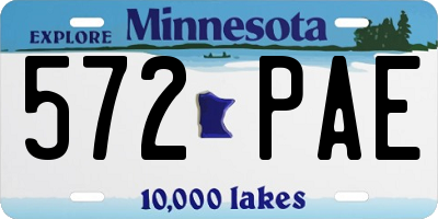 MN license plate 572PAE
