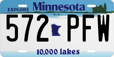 MN license plate 572PFW