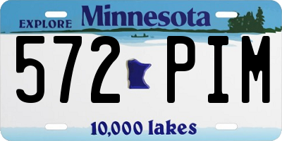 MN license plate 572PIM