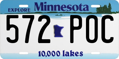 MN license plate 572POC