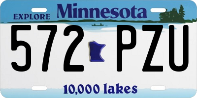 MN license plate 572PZU