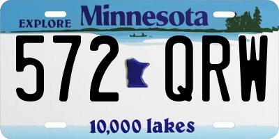 MN license plate 572QRW