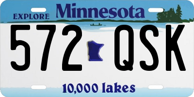 MN license plate 572QSK