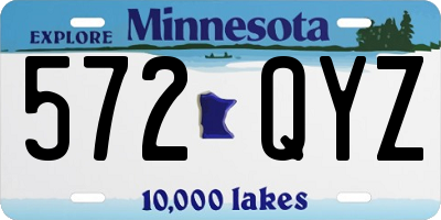 MN license plate 572QYZ