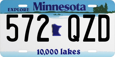 MN license plate 572QZD