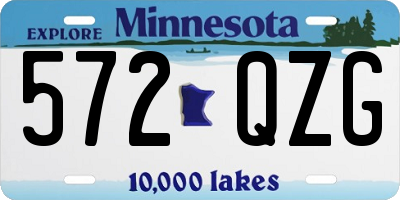 MN license plate 572QZG