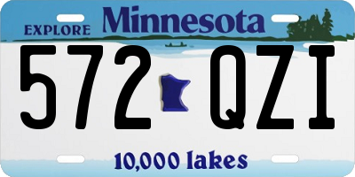 MN license plate 572QZI