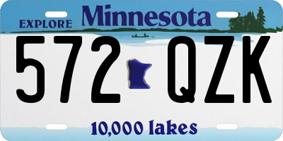 MN license plate 572QZK