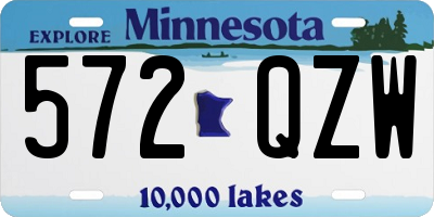 MN license plate 572QZW