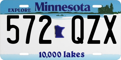 MN license plate 572QZX