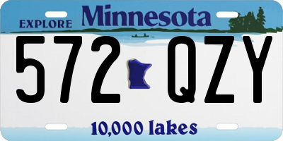 MN license plate 572QZY