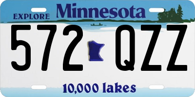 MN license plate 572QZZ