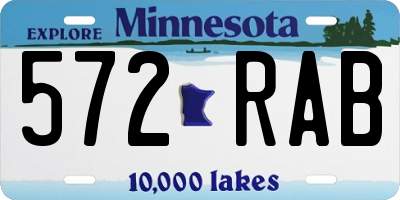 MN license plate 572RAB