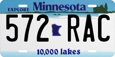 MN license plate 572RAC