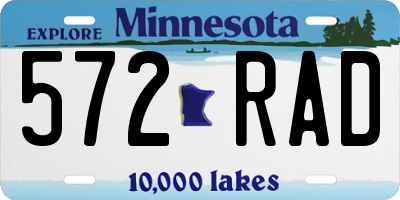 MN license plate 572RAD