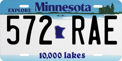MN license plate 572RAE