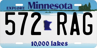 MN license plate 572RAG