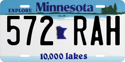MN license plate 572RAH