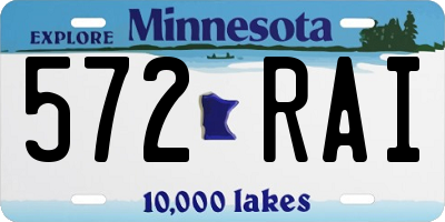 MN license plate 572RAI