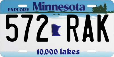 MN license plate 572RAK