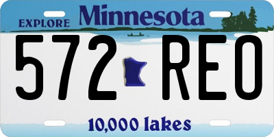 MN license plate 572REO