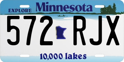MN license plate 572RJX