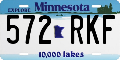 MN license plate 572RKF