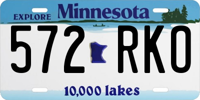 MN license plate 572RKO