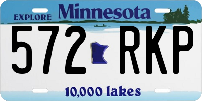 MN license plate 572RKP
