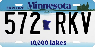 MN license plate 572RKV