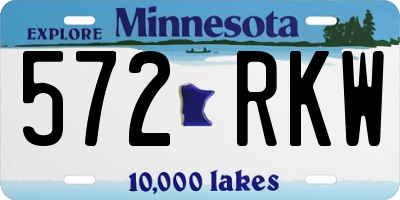 MN license plate 572RKW