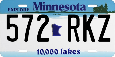 MN license plate 572RKZ