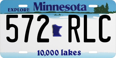 MN license plate 572RLC