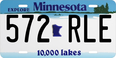 MN license plate 572RLE