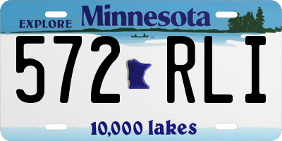 MN license plate 572RLI