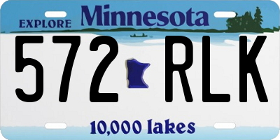 MN license plate 572RLK