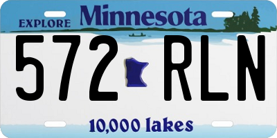 MN license plate 572RLN