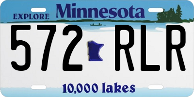 MN license plate 572RLR