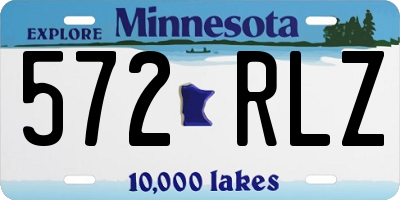 MN license plate 572RLZ