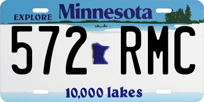 MN license plate 572RMC